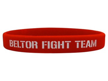 ПОЯС СИЛИКОНОВЫЙ БРАСЛЕТ ТОНКИЙ ПОЯС BELTOR FIGHT TEAM RED