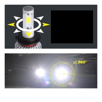 ЛАМПОЧКИ 2шт H8 LED COB 8000лм 16000лм 72Вт CANBUS