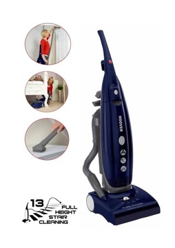 Вертикальный пылесос Hoover Pure Power с мешком, 350 Вт = 2300 Вт, МОЩНАЯ ТУРБОЩЕТКА