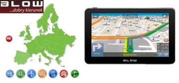 BLOW NAVIGATION GPS590 5-ДЮЙМОВЫЙ ЭКРАН КАРТЫ ЕВРОПЫ PL