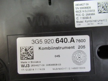 фото thumb №7, Vw passat b8 бензин спідометр  прилади 3g5920640a