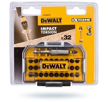 НАБОР УДАРНЫХ БИТ DEWALT. ТОРСИОН 32 деталь DT70523T