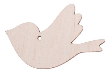 ПТИЦА Деревянный кулон BIRD ДЕКУПАЖ
