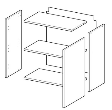 Шкаф для ванной комнаты 40 x 60 см GLOSS WHITE / белый / подвесной / для ванной комнаты