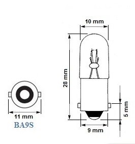 Лампа Ba9s 230В 2Вт МАШИННАЯ 130В 2Вт T4W ZAR