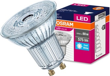 Светодиодная лампа GU10 6,9 Вт 80 Вт 575 лм 4000 К 60 градусов OSRAM