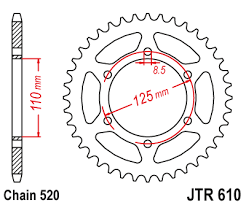 Задняя звездочка JTR604 HONDA NSR 125