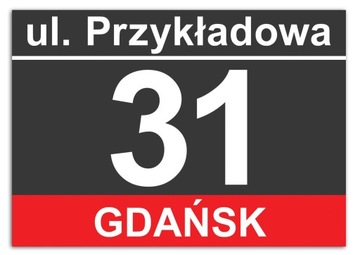 Светоотражающая АДРЕСНАЯ ТАБЛИЧКА С НОМЕРОМ ДОМА 42х30