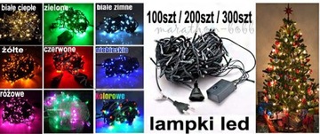 LAMPKI CHOINKOWE 100 LED BIAŁE ZIMNE stałe WROCŁAW