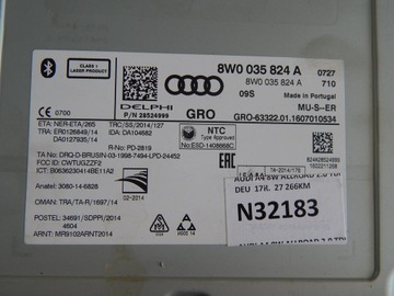 AUDI A4 B9 РАДИО МУЛЬТИМЕДИЙНЫЙ SD 8W0035824A