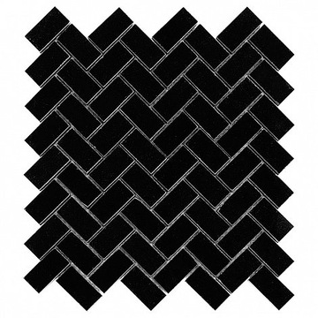 Мозаика DUNIN MOSAICS PURE BLACK HERRINGBONE 48