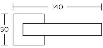 Klamka 865 rozeta kwadratowa czarny matowy Convex