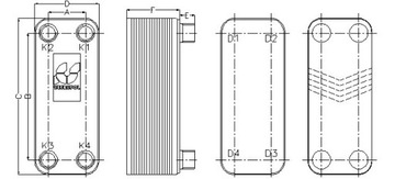 Wymiennik ciepła LB47-80 85kW płytowy.