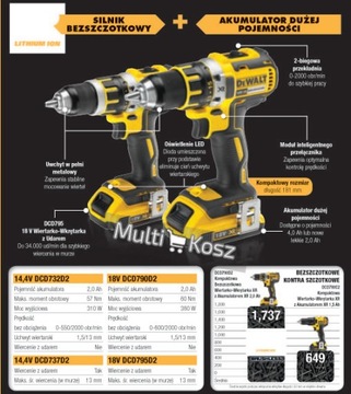 Ударная отвертка DEWALT DCD796NT 18 В 70 Нм