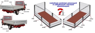 Алюминиевый вертикальный боковой замок H400 с боковым болтом справа/слева.