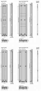 Декоративный радиатор Purmo Tinos V11 1800x475