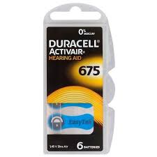 60 батареек DURACELL ДЛЯ СЛУХОВЫХ АППАРАТОВ 675 PR