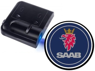 СВЕТОДИОДНЫЕ ПРИВЕТСТВЕННЫЕ СВЕТЫ ЛОГОТИП SAAB WIRELESS 3D