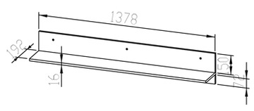 Полка подвесная 138 см CASTEL 16