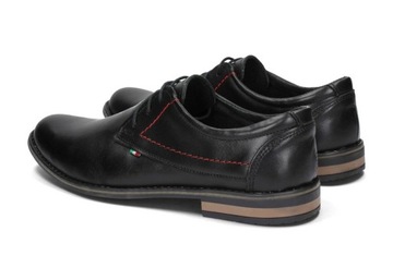 PÓŁBUTY MĘSKIE CASUAL SKÓRA 281/P CZARNY 45