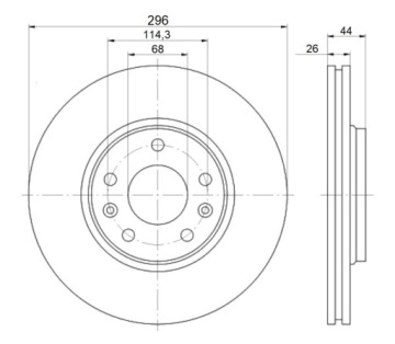 фото thumb №2, Тормозные диски mikoda 1761 тормозные колодки renault grand scenic iii