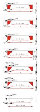 ВНУТРЕННИЕ КАССЕТНЫЕ РОЛЬСТАВНИ AL, размеры 76x150 A