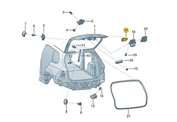 фото thumb №3, Кнопка ручка замка задньої кришки golf superb a1