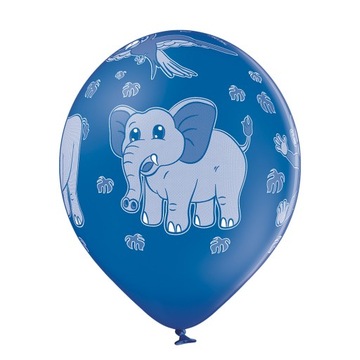 Balony Belbal zwierzęta zoo lew słoń tukan małpa 6szt.