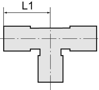 Trójnik wtykowy redukcyjny T do węża 2x10mm/1x8mm