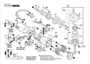 Регулятор скорости BOSCH GWS 8-100 8-125 CE 850 CE