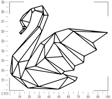ГЕОМЕТРИЧЕСКИЕ НАКЛЕЙКИ НА НАСТЕНУ ЛЕБЕДЬ 100см
