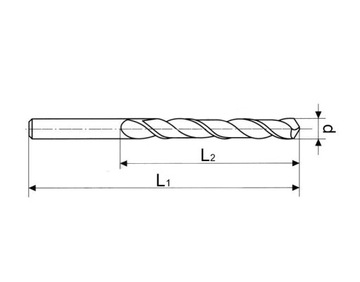 WIERTŁO DO METALU FI 3.6 MM BIAŁE HSS NWKA SREBRNE