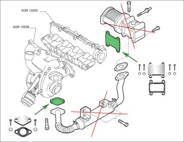 Заглушки EGR 1.9 TiD SAAB 9-3 9-5 150KM Z19DTH