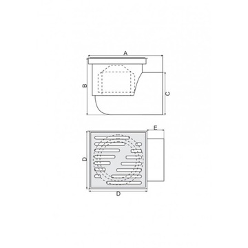 СЛИВ МАРКИ FI 50 15x15 БОКОВОЙ БЕЛЫЙ ПЛАСТИК