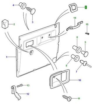 Крышка кнопки замка двери Land Rover Defender