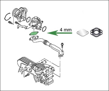 Заглушка EGR 1.9 2.0 TDi VW Bora Golf Passat Polo