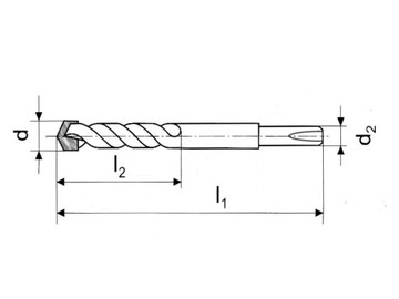 WIERTŁO DO BETONU FI 9mm SDS PLUS WIDIA 9X110 mm