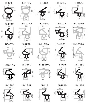 Уплотнители окон С-1560 и С-1172