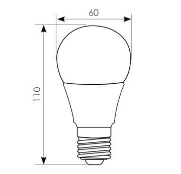 Светодиодная лампа Е27 LED SMD BALL 5W 270 градусов. теплый