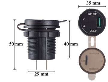 USB 3.0 БЫСТРАЯ ЗАРЯДКА ВОЛЬТМЕТР АММЕТР СИНИЙ