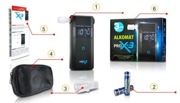 Алкотестер AlcoFind PRO X3 + Калибровка + Фонарик