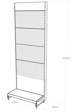 MAGO SHOP ПОЛКА перфорированный металл 230/60/55