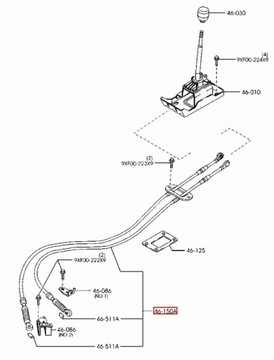 Трос переключения передач Mazda Tribute 2.0 2000-2008 гг.