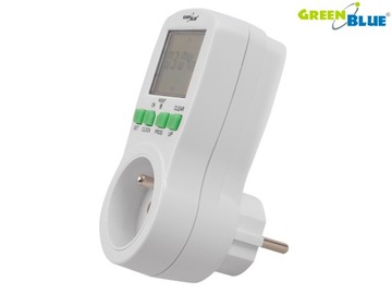TIMER WYŁĄCZNIK WŁĄCZNIK PROGRAMATOR CZASOWY 3680W 16A LCD GreenBlue GB107