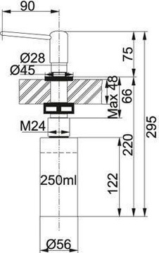 Дозатор FRANKE COMFORT STEEL/INOX