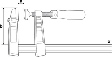 Струбцина Bessey TG 200/50 чугунная столярная винтовая