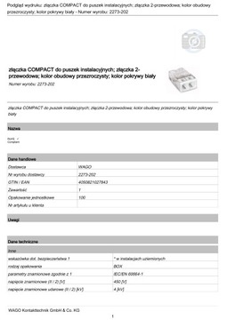 10x быстроразъемный электрический разъем 2x2,5 WAGO 2273-202