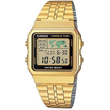 Часы Casio на золотом браслете A500WGA-1