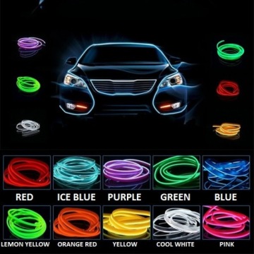 2m волоконно-оптический кабель el wire led лента ремень освещение кабины амбие́нтное цвета usb Оригинал, фото thumb