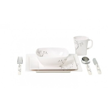 Talerz deserowy Quadrato Pearl 1szt.Gimex melamina